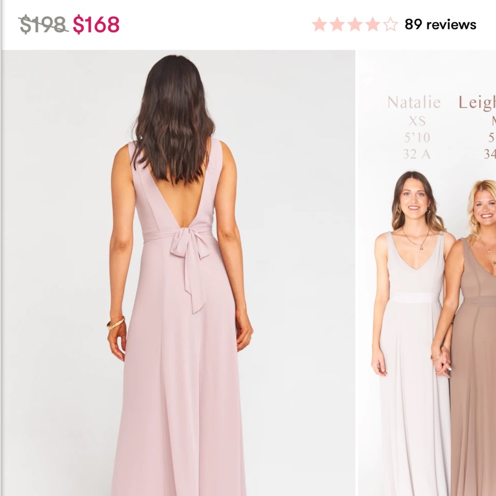 Show me your mumu, Jenn dress, XS, Neutral Mauve, dry cleaned and ready! - Picture 4 of 5